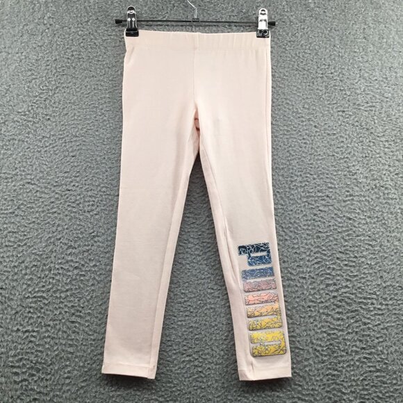 Puma Girl's Logo Leggings Cloud Pink 6 - Picture 1 of 3